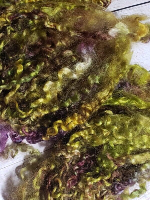 Twist of Lime – Hand-Dyed Teeswater Fleece/Locks