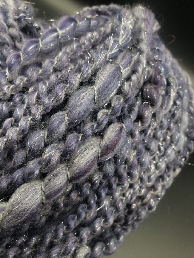 “Grape Sparkle” Merino/Kimono Silk Handspun Yarn