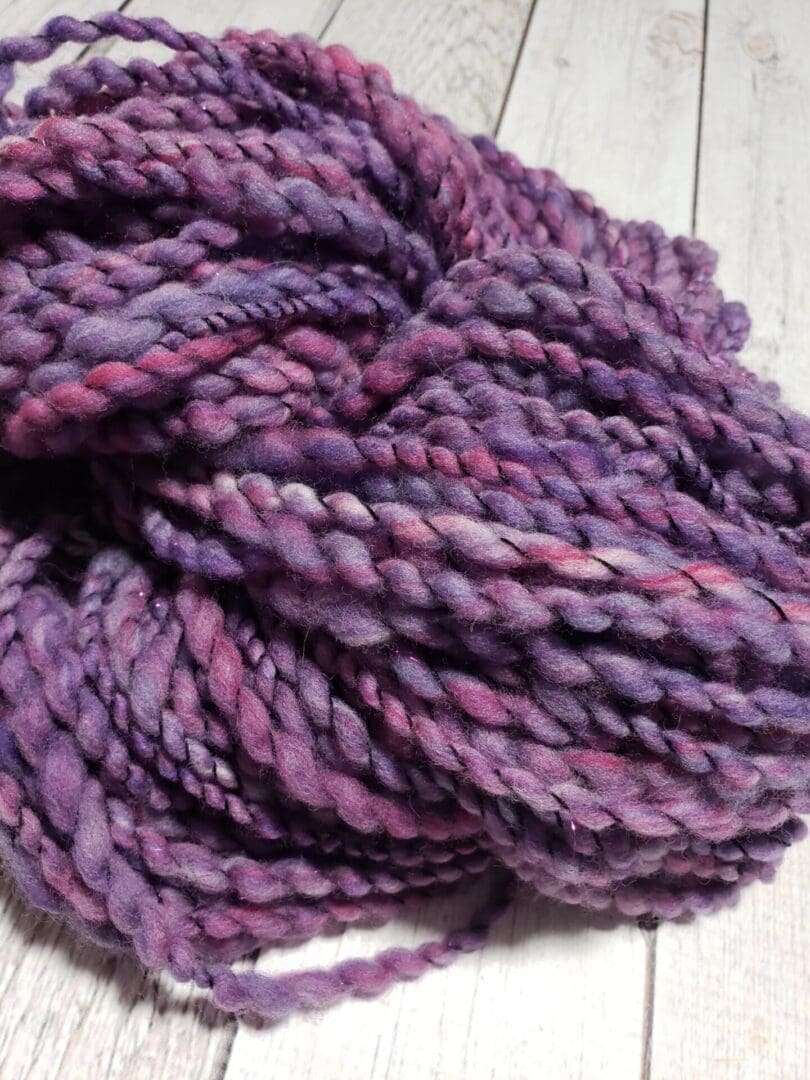 Ellen Loves Purple #2 – Merino/Silk Handspun Yarn