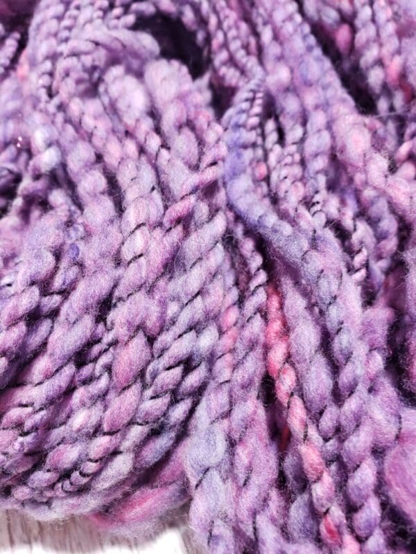 Ellen Loves Purple #2 – Merino/Silk Handspun Yarn