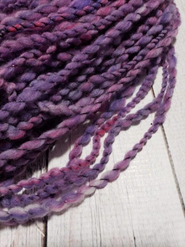 Ellen Loves Purple #2 – Merino/Silk Handspun Yarn
