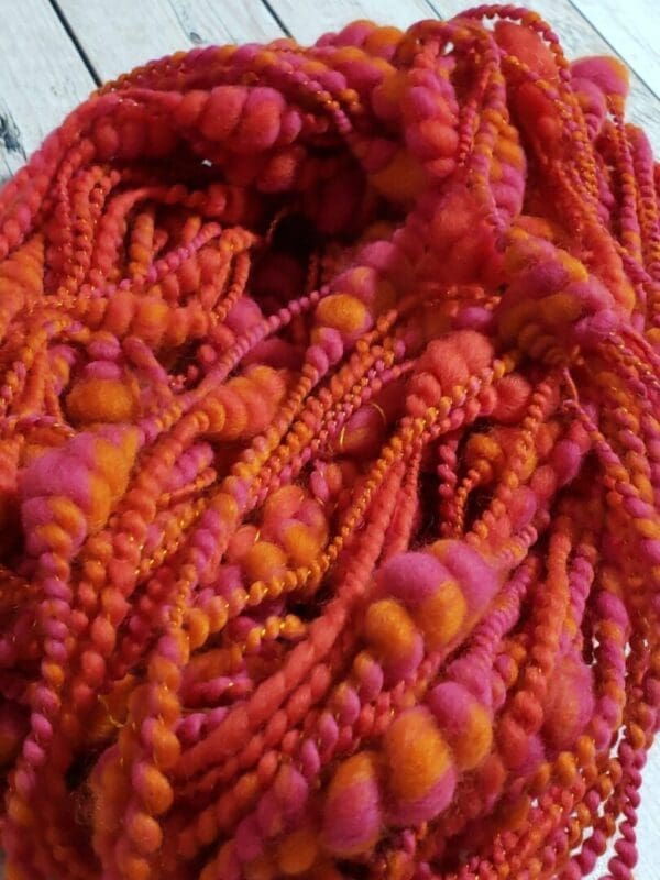“Date Night” Fine Merino/Silk Coil Handspun Yarn