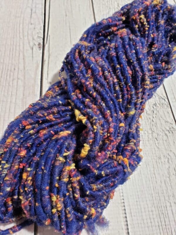 “Galaxy Ride” Coopworth/Silk Handspun Yarn