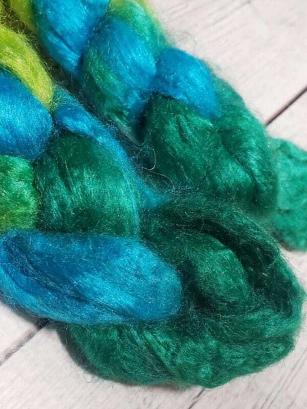 Hand-Dyed Tussah Silk Top ~ Pop Rocks