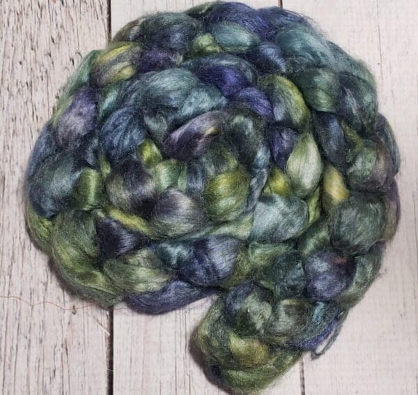 Hand-Dyed Tussah Silk Top ~ Estuary