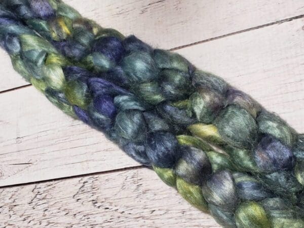 Hand-Dyed Tussah Silk Top ~ Estuary