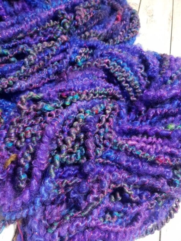 “Soul’s Delight” Hand-Spun Kid Mohair, Silk, Fine Merino Yarn