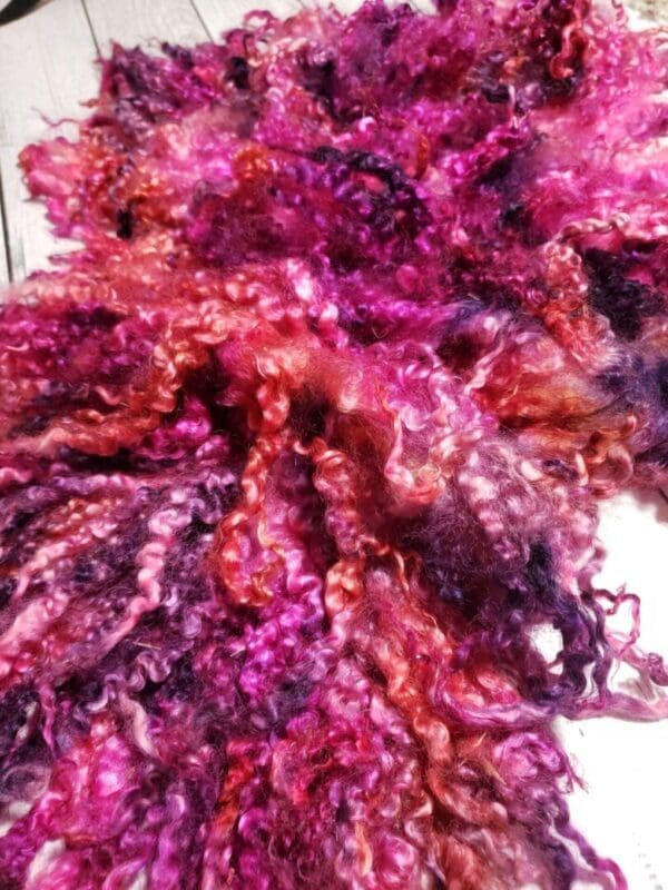 Pink Bouquet - Hand-Dyed Teeswater Fleece/Locks