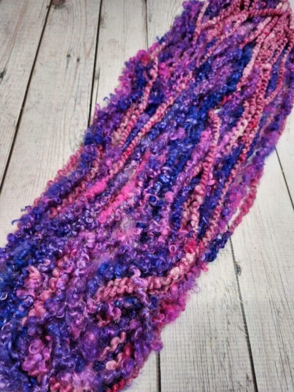Joy!" Hand-Spun Teeswater/Merino/Silk/Cashmere Art Yarn