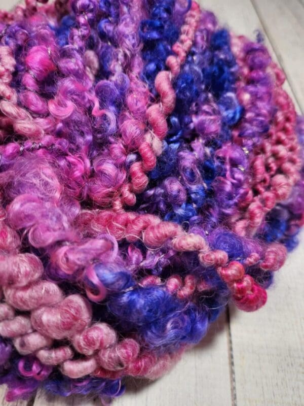 "Joy!" Hand-Spun Teeswater/Merino/Silk/Cashmere Art Yarn