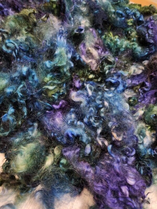 Cobalt Glass - Hand-Dyed Teeswater Fleece/Locks