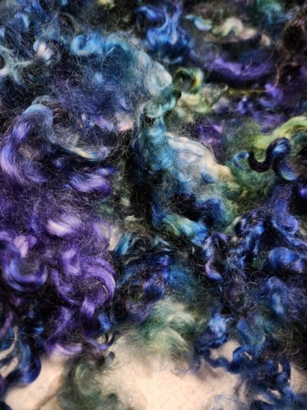 Cobalt Glass - Hand-Dyed Teeswater Fleece/Locks