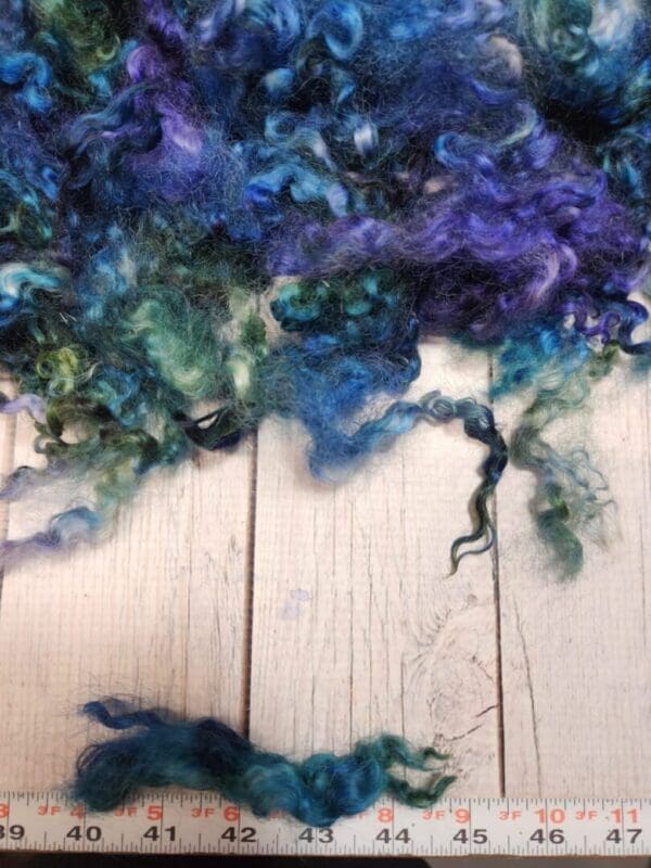 Cobalt Glass - Hand-Dyed Teeswater Fleece/Locks