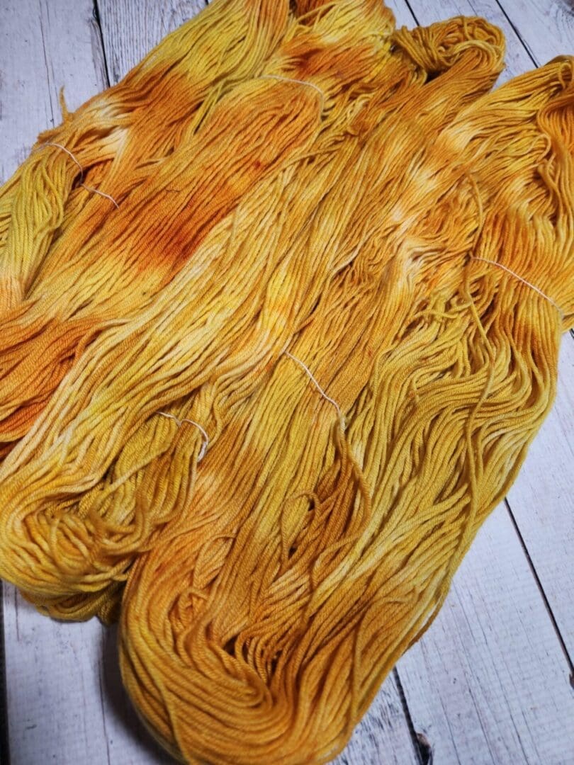 Golden Sunflower ~ Lotus Hand-Dyed Merino/Silk Luxury Fingering