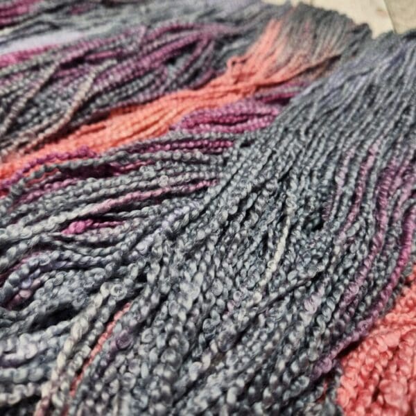 A close up of a skein of yarn.