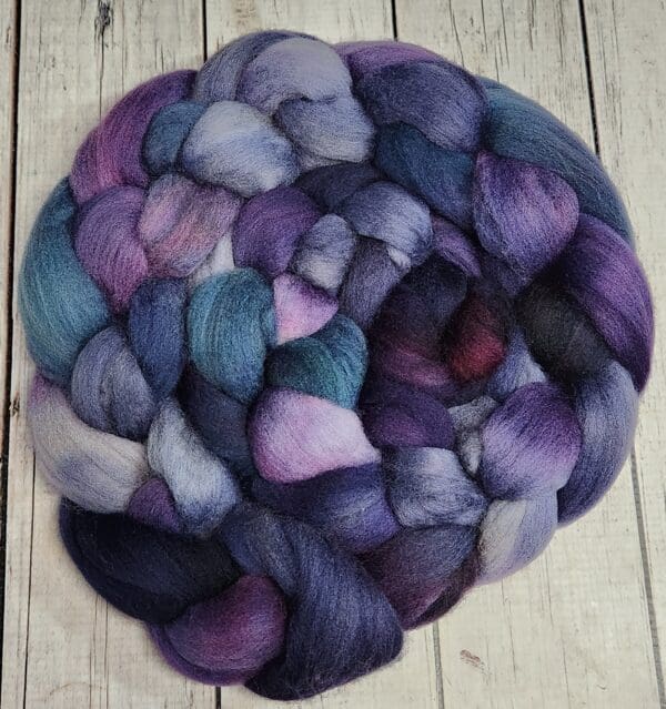 Evening Shadow ~ 100g Hand-Dyed Luxury Combed Top Fiber - Image 2