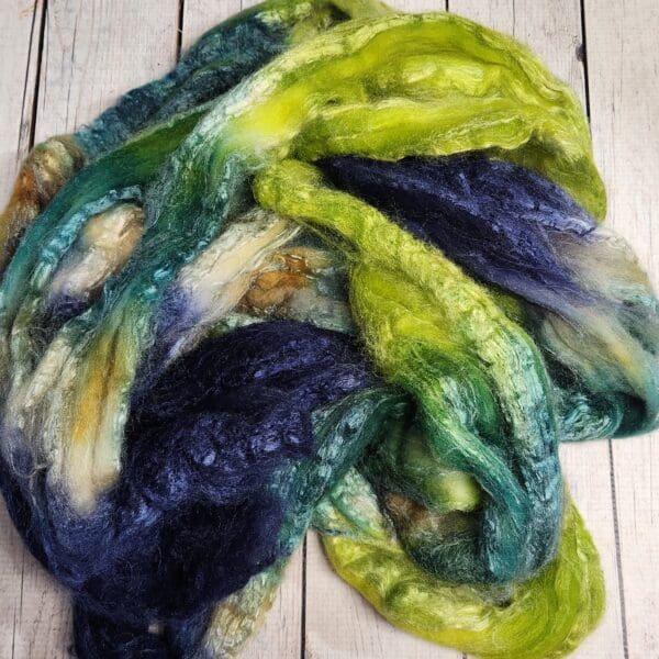Fresh Eucalyptus ~ 100g Hand-Dyed Luxury Combed Top Fiber - Image 5