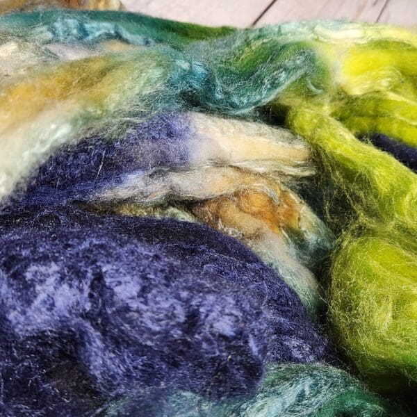 Fresh Eucalyptus ~ 100g Hand-Dyed Luxury Combed Top Fiber - Image 4
