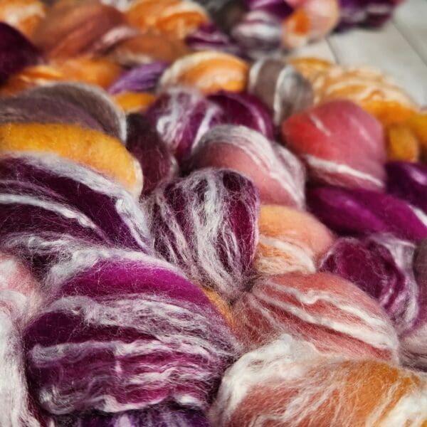 First Fruits ~ 100g Hand-Dyed Luxury Combed Top Fiber - Image 5