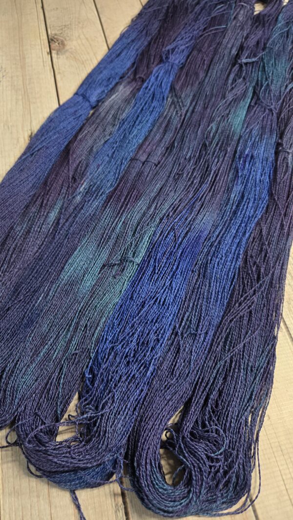 "Blueberry Lemonade" Lotus Breeze™ Linen/Cotton/Bamboo Yarn - Image 5
