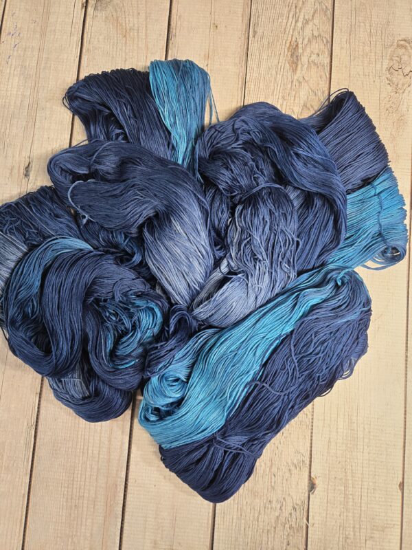 "Azure Pools" Lotus Amalfi™ Hand-Dyed Mercerized Cotton Yarn