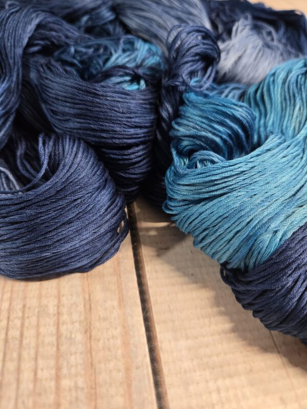 "Azure Pools" Lotus Amalfi™ Hand-Dyed Mercerized Cotton Yarn - Image 4