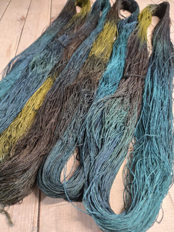 "Seascape Tapestry"~ Lotus Linen™ Hand-Dyed 3-Ply Yarn - Image 4