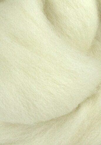 T542_hover_6fc96431-57aa-4d09-842d-afdcfb0c17fa A close up of a white roving, part of Fresh Lotus Design's Fiber Facts collection.